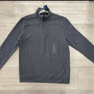 Club Room Men's Charcoal Zip-Up Sweater
